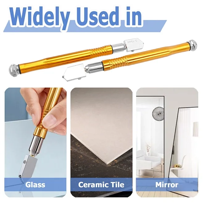 Glass Cutter 2mm-15mm, Upgrade Glass Cutter Tool for Glass Cutting/Tiles/Mirror - Image 3